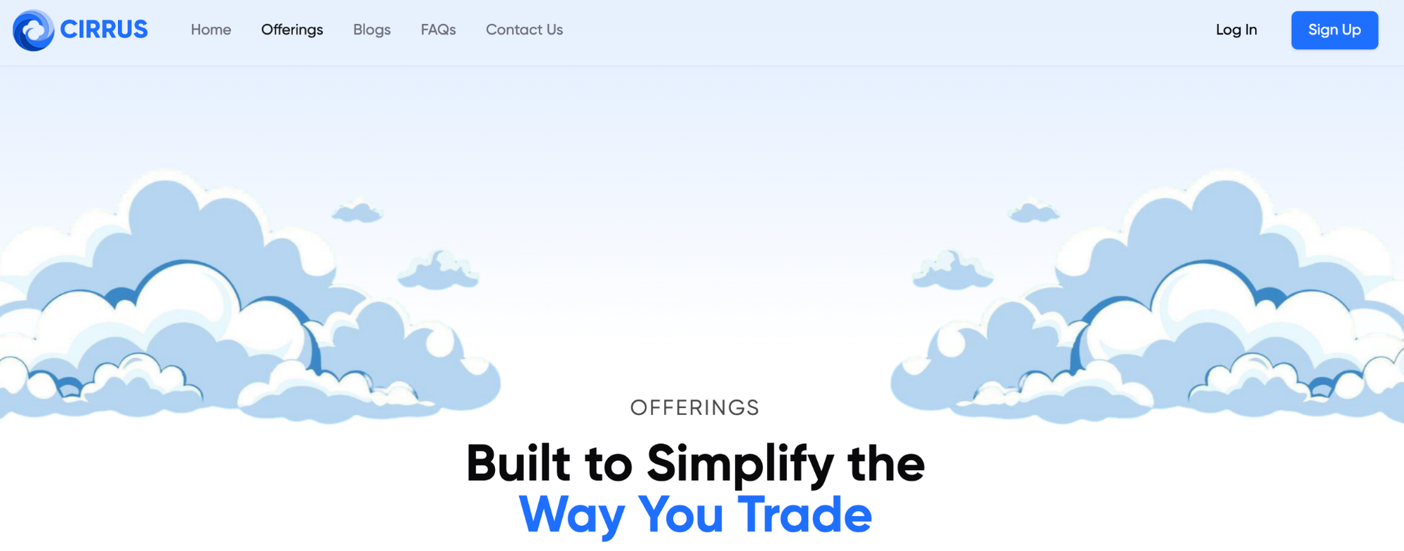 options trading for beginners interface in cirrus.trade