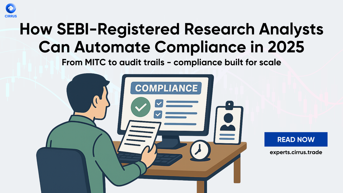 SEBI RA compliance automation workflow for MITC KYC reporting