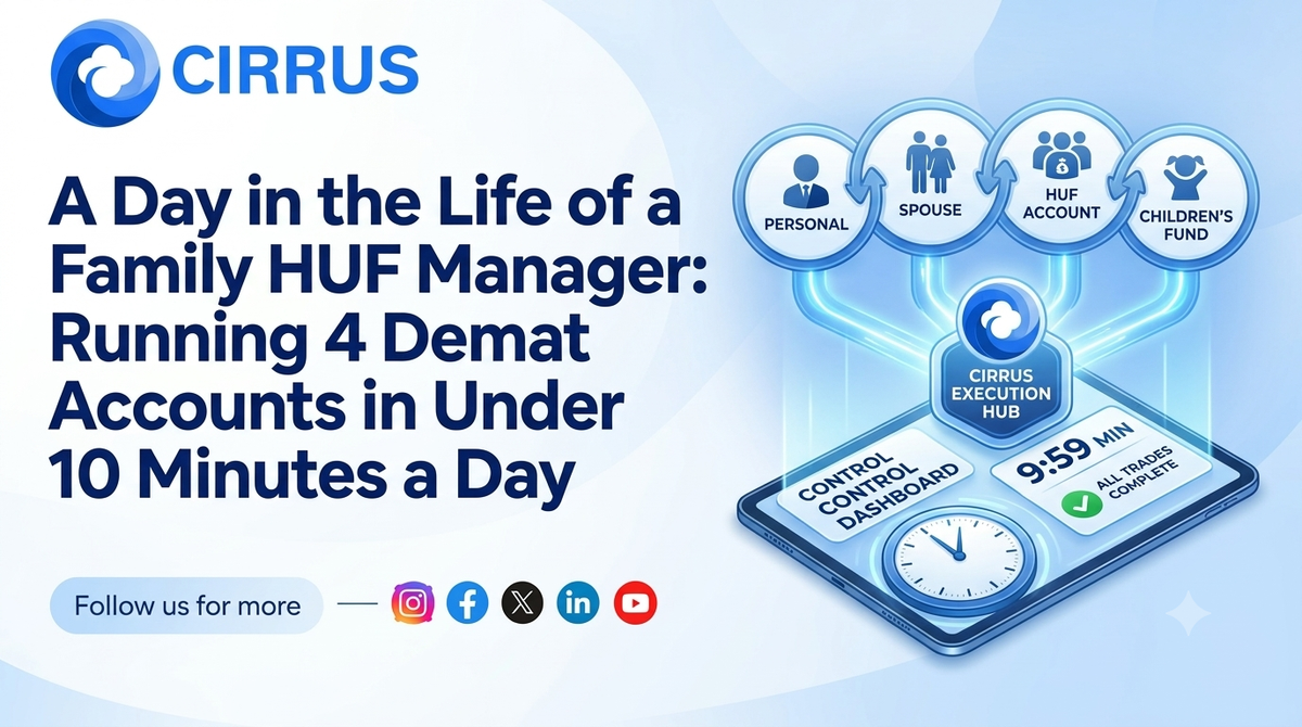 A Day in the Life of a Family HUF Manager: Running 4 Demat Accounts in Under 10 Minutes a Day